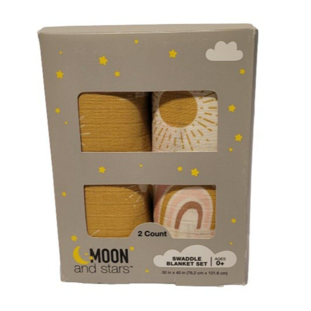 Moon and Stars 2pc Swaddle - Yellow